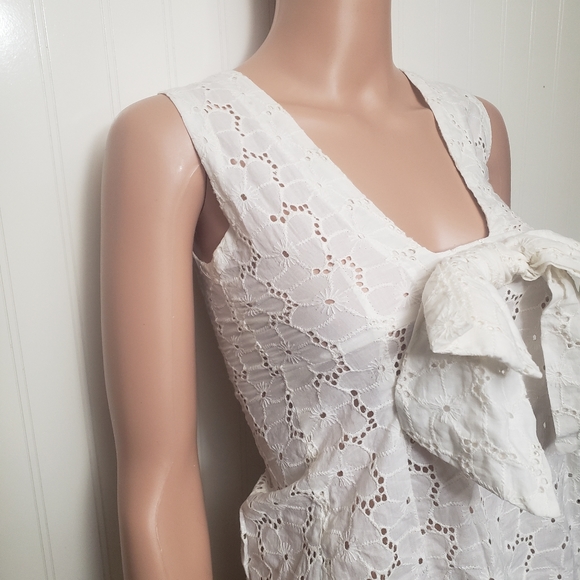 Sosi Boutique Ilaya White Kyla Eyelet Side Zip Tank- Sz XS - Picture 15 of 16